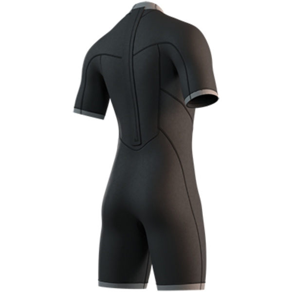 2026 Mystic Mens Brand 3/2mm Back Zip Flatlock Shorty Wetsuit 35000.250035 - Black / Blue